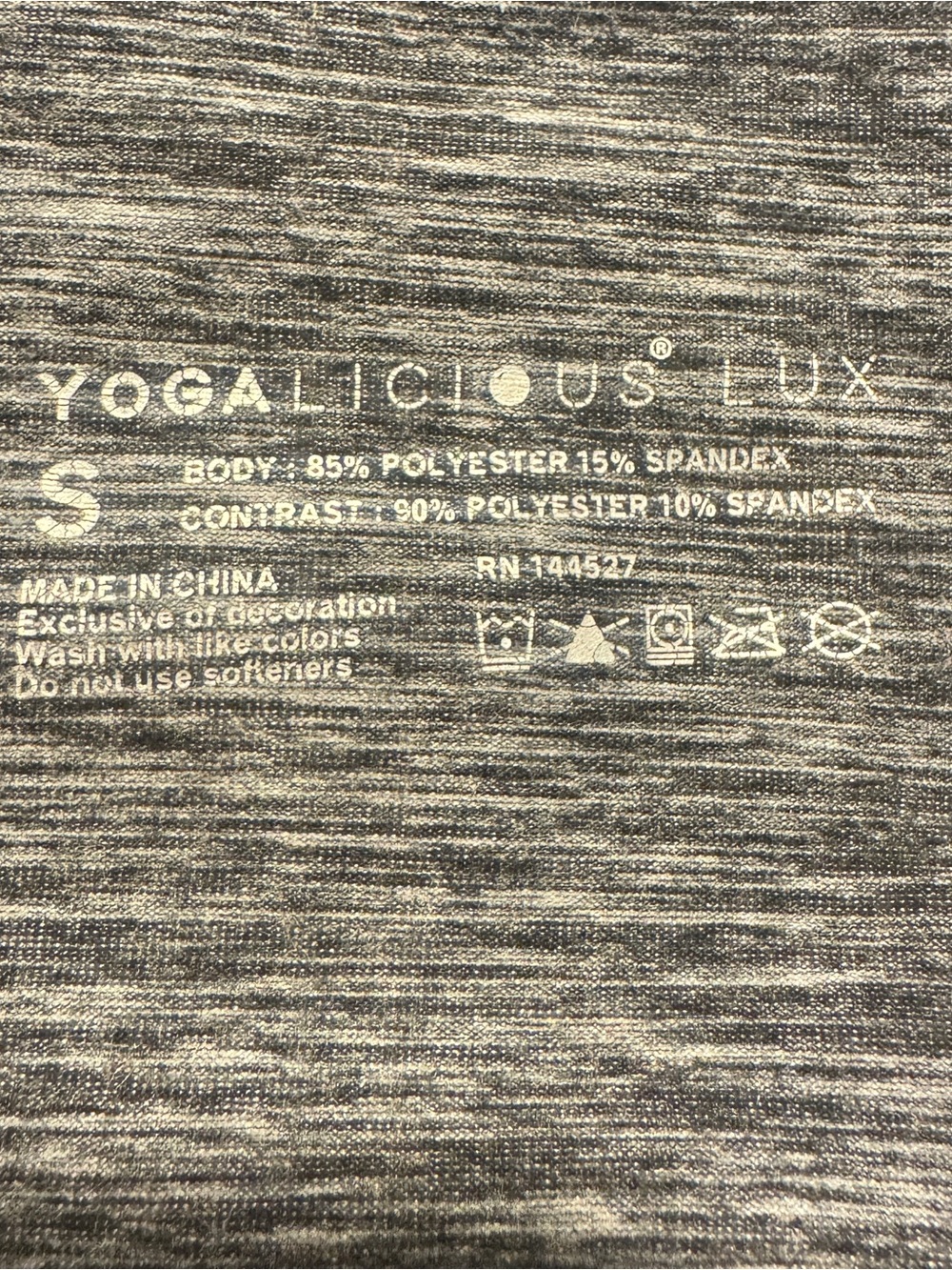 Yogalicious Gray Heathered Leggings - Picture 2 of 4